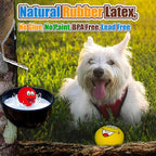 Squeaky Dog Toy for Small Dogs Latex Soft Puppy Toys Small Dog Toys Balls, Smile Face Flat Squeaky Dog Balls for Mini, Small Breeds