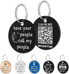 MYLUCKYTAG QR Code Personalized Dog Tag - Stainless Steel, Engraved, Durable Pet ID with Online Profile and Location Alerts