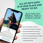 MYLUCKYTAG QR Code Stainless Steel Dog ID Tag, Personalized, Online Pet Profile, Pet Location Alerts