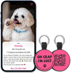 MYLUCKYTAG Silent Silicone QR Code Dog Tags - Scan QR for Instant Pet Location Alerts