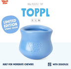 WEST PAW Zogoflex Limited Edition Toppl Treat Dispensing Dog Toy Puzzle – Interactive Chew Toys for Dogs – Dog Toy for Moderate Chewers, Fetch, Catch – Holds Kibble, Treats, Large 4", Periwinkle