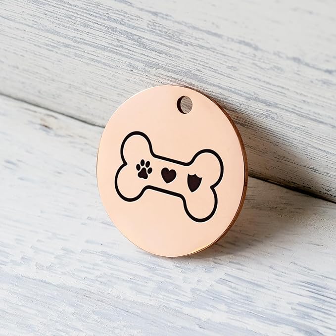 MYLUCKYTAG Stainless Steel QR Code Dog Tags - Scan QR for Instant Pet Location Alerts