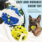 Dog Balls Tennis Ball Toys Dog Toy for Aggressive Chewers Indestructible Teething Chew Toys Water Toy Fetch Ball for Dogs (4 Pack)