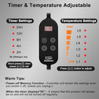 Heated Cat Bed for Indoor Cats, Round Indoor Heated Pet Bed with Timer & Temp Adjustable, 19" Donut Cat Heated Bed Cozy Electric Pet Heating Pad with Chew Resistant Cord for Kitten Cat.