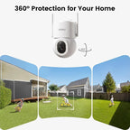 aosu Security Cameras Wireless Outdoor - 3K/5MP Solar Powered 400-Lumen Floodlight Camera, 360° Pan/Tilt Surveillance, Night Vision, 2.4GHz WiFi Camera, Auto Tracking, AI Human/Vehicle/Pet Detection