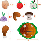 Hide and Seek Dog Toys, Turkey Squeaky Interactive Puzzle Dog Toys for Boredom and Stimulation, Dog Enrichment Toys for Small and Medium Dogs