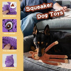 5 Pack Dog Squeak Toys, Durable Plush Chew Toys for Small, Medium & Large Dogs for Teething & Interactive Play