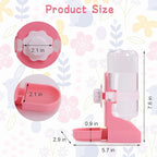 Rabbit Water Bottle Suspension Water Dispenser for Mini Pet Bunny Guinea Pig Chinchilla, 500ml Automatic Water Bottle by Gravity Flow Supply(Pink)