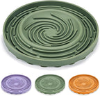 Silicone Dog Feeding Bowl with Suction Cup, Dog Puzzle Feeding Bowls for Heathy Eating - Non Slip Design (Green)