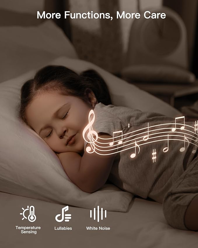 ARENTI WiFi Baby Camera Monitor B2 Kit 2025 Upgraded, 5-inch Wireless Display, Smartphone App, Encrypted Connection, Lullaby, Super Night Vision, Auto Tracking, Temp Sensor, Support Local Storage