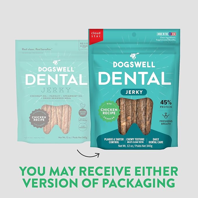 DOGSWELL Dental Chicken Jerky 12 Ounce