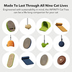 PETLIBRO Infinity Cat Tree Tower for Indoor Cats, Modular Design with Cat Bed, Toy, Felt Pads, Sisal Scratching Posts, 2-Second Setup, Sturdy Multi-Level Activity Center Cat Condo for Any Room