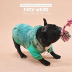 BINGPET Tie Dye Dog Hoodie,Fleece Dog Sweatshirt Puppy Sweater with Leash Hole,Warm Dog Sweater Dog Winter Clothes with Pocket,Pet Outfit Dog Sweaters for Small Medium Dogs Boy and Girl (Blue,M)