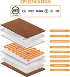 Pet Heating Pad, Electric Heated Pad for Dog Cat, Warm Mat Waterproof Dogs Cats Beds with Constant Temperature,Chew Resistant Cord, Comfortable Heater Heater Blanket Puppy and Kitten (S:16'' x 13'')