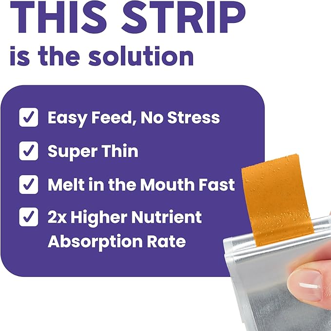 NeLM Supplements & Vitamins for Dogs - Mouth Dissolving Strips - Multivitamin, Eye, Hip & Joints, Gut, Dental Support - Pet Health Supplies - 30 Stips(Pack of 1) (30 Strips (Pack of 1), Eye Support)