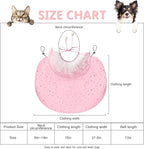 KOUPA Pet Wedding Costume for Cat Small Dogs, Sparkly Cat Clothes Tulle Cloak for Puppy Kitten, Halloween Dog Outfit Suit for Party Holiday Christmas, Pink