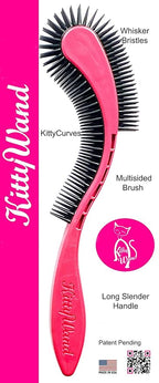 (Pink) Cat Brush is Designed for Comfort, Created for Results. This innovative grooming brush features multi contoured shapes that gently adapt to your cats body for a stress free grooming.