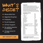 Origins 5-in-1 Dog Supplement - Powdered Food Topper w/Natural Omega 3 Fish Oil - Supports Healthy Digestion, Skin, and Coat - Helps Reduce Itching & Joint Inflammation (5 lbs)