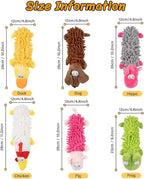 Pet Soft Dog Toys Squeaky - 6 Pack Cute Puppy Toys Plush Animals, No Stuffed Dog Chew Toy Interactive Pet for Small, Medium and Large Dogs