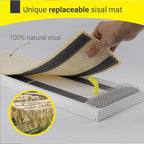 SVD.PET Cat Scratching Post, Natural sisal Pad Cat Scratching Board, Kitten Scratcher w/Replaceable Natural sisal Pad & Self-Groom Brush, Wall Mounted or Floor Use, Cat Toys Included(20x6.5)