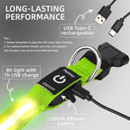 Super Bright LED Dog Collar - Fully Waterproof & Adjustable Glow Collar - USB-C Rechargeable for Night Walking, Safety - Flashing Lighted Collar for Dogs(Green,Small)