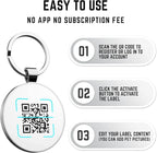 Dog Tags Personalized for Pets Custom Dog Tags Dog Name Tag QR Code Pet Tags Smart Pet ID Tags Free Online Pet Page Prevent Lost/Modifiable Colorful Paw Print