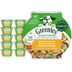 Greenies Smart Topper High Protein Wet Mix-in for Dogs, Chicken, Green Beans & Sweet Potatoes Recipe in Vitabroth Broth - Bone Broth + Vitamins E & B1, 10 Count