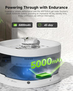 Wireless Dog Water Fountain with 21 Filter, Battery Operated Dog Water Dispenser with Motion Sensor, 237 oz/ 7L Cordless Fountain Water Bowl for Large Dogs, Cats(Replacement Filter for 5months)