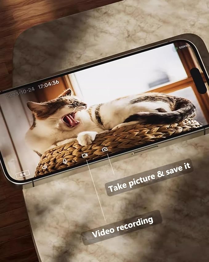 Automatic Cat Feeder 2 Cats with Camera, 5L Dual Pet Auto Timed Electric Smart APP Food Feeding Dispenser (White, 2 Bowls)