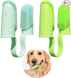 2 Pack Toothbrush for Dog,135ºSurround Bristles for Easy Teeth Cleaning, Finger Tooth Brush Dental Care for Puppies, Cats and Small Pets