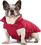 SPACE LION Puffer Jacket, Down Winter Coat, Waterproof, Windproof, Lightweight Jacket, Adjustable Fit for Medium, Large Dogs(Red,XL)