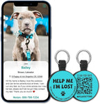 MYLUCKYTAG Silent Silicone QR Code Dog Tags - Scan QR for Instant Pet Location Alert Email