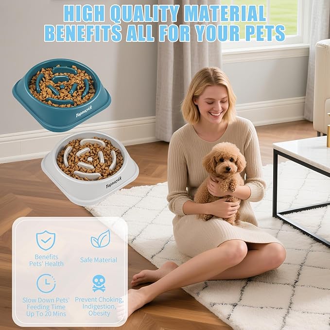 Slow Feeder Dog Bowls 5PCS, Anti-Choking Puzzle for Small Breeds