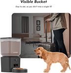 Automatic Dog Feeder - 8L/34 Cups Large Capacity Automatic Cat Food Dispenser with LCD Screen, Large Food Tray, Battery Operated, Timed Cat Feeder, Up to 50 Portions 6 Meals Per Day, Keeps Fresh