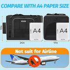 Petskd Extra Large Cat Carrier with Litter Box 24"x17"x17" for Medium Large Cat or 2 Small Cats, Collapsible Soft Sided Pet Carrier for Car Travel with Lockable Safety Zippers(Black)