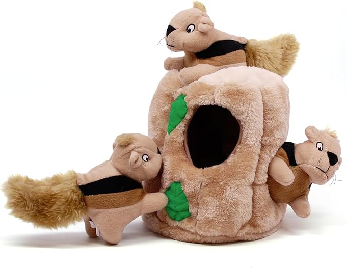 Outward Hound Hide A Squirrel Plush Dog Toy Puzzle, Large