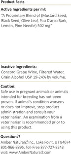 Amber NaturalZ UTR Urinary Tract Herbal Supplement for Dogs, Cats, Birds, Guinea Pigs, and Rabbits | Pet Herbal Supplement for Bladder Support | 4 Fluid Ounce Glass Bottle | Manufactured in The USA