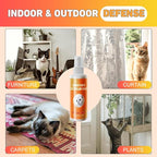Cat Deterrent Spray - Indoor Effective Cat Deterrent to Keep Cats Away, Stop Cat Urination and Scratching - Training Aid for Furniture, Sofas, Rugs, Curtains (2)