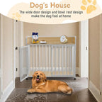 Dog Crate Furniture, Decorative Pet House End Table, Medium Dog Kennel Indoor, Wooden Dogs Cage Indoor, 42“ Heavy Duty Dogs Crate Furniture for Large and Medium