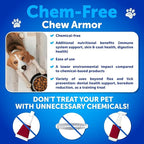 Flea and Tick Prevention for Dogs Chewables - Made in USA - Natural Flea and Tick Supplement for Dogs - 240 Immune Support Chews (2 Pack) - Vitamins B1, B6, B12 - All Breeds and Ages