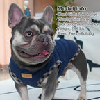 KYEESE 2Pack Dog Shirt Pullover Sweatshirt Stretchy Vest Soft T-Shirt Fleece Coats Lightweight Clothes Sweater for Small Dogs, Navyblue+Green, Large