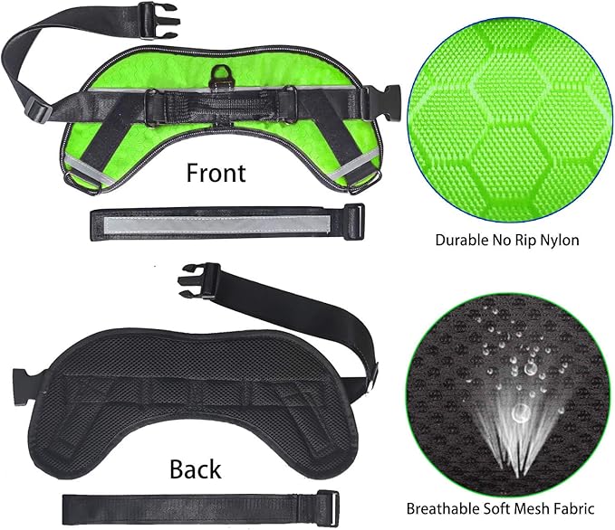 JSXD Dog Harness,No-Pull Service Dog Harness with Handle Adjustable Outdoor Pet Dog Vest 3M Reflective Nylon Material Vest for Breeds,Easy Control for Small Medium Large Dogs