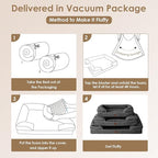 EHEYCIGA Orthopedic Dog Beds for Large Dogs, Waterproof Memory Foam Large Pet Bed with Sides, Non-Slip Bottom and Egg-Crate Foam Dog Couch Bed with Washable Removable Cover, Dark Grey