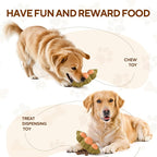 Interactive Treat Dispensing Dog Toy, Durable Rubber Dog Enrichment Toys, Teeth Cleaning Chew Toy for Small Medium Large Breeds, Green Soybean Shape