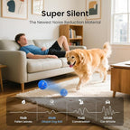 Smart Interactive Dog Toy Ball - Auto Bouncing & Rolling, Chew-Resistant E-TPU Material, 3 Interactive Modes, IPX7 Waterproof, Smart Chase Pet Toy Ball for Medium and Large Dogs (Blue)