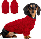 Queenmore Medium Dog Sweater,Dog Sweater for Medium Dogs Boys Girls,Christmas Sweaters for Dogs,DogSweater Knitwear Outfit,Thick Warm Pet Clothes for French Bulldog,Boston Terrier(Red,M)