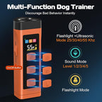 2 Pack Dog Bark Deterrent Device, Color Display 2000 mAh Rechargeable Ultrasonic Anti-Barking Trainer with 4 Frequency Settings 25/30/40/55 kHz, 65ft Long-Range, Safe & Effective Indoor Outdoor Use