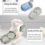 Automatic Dog Feeders for Large Dogs,Gravity Dog Food Dispenser,Automatic Cat Feeder Food Dispenser,Pet Feeder Station Travel Supply Feeder for Large Dog, Gray