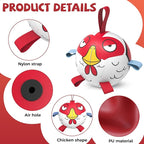 QDAN Soccer Ball Dog Toy - Extra Small Dog Balls, Beach & Pool, Chicken & Puppy Gifts, Herding (5 Inch)