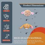 Flourish Pets 2 in 1 Multi-Layer Chew Toy for Active Dogs | Non-Toxic BPA Free Double Stitched Soft Fabric Exterior Dog Toys | Long-Lasting Dog Plush Toys – Easter 3.5" (2 Pack)